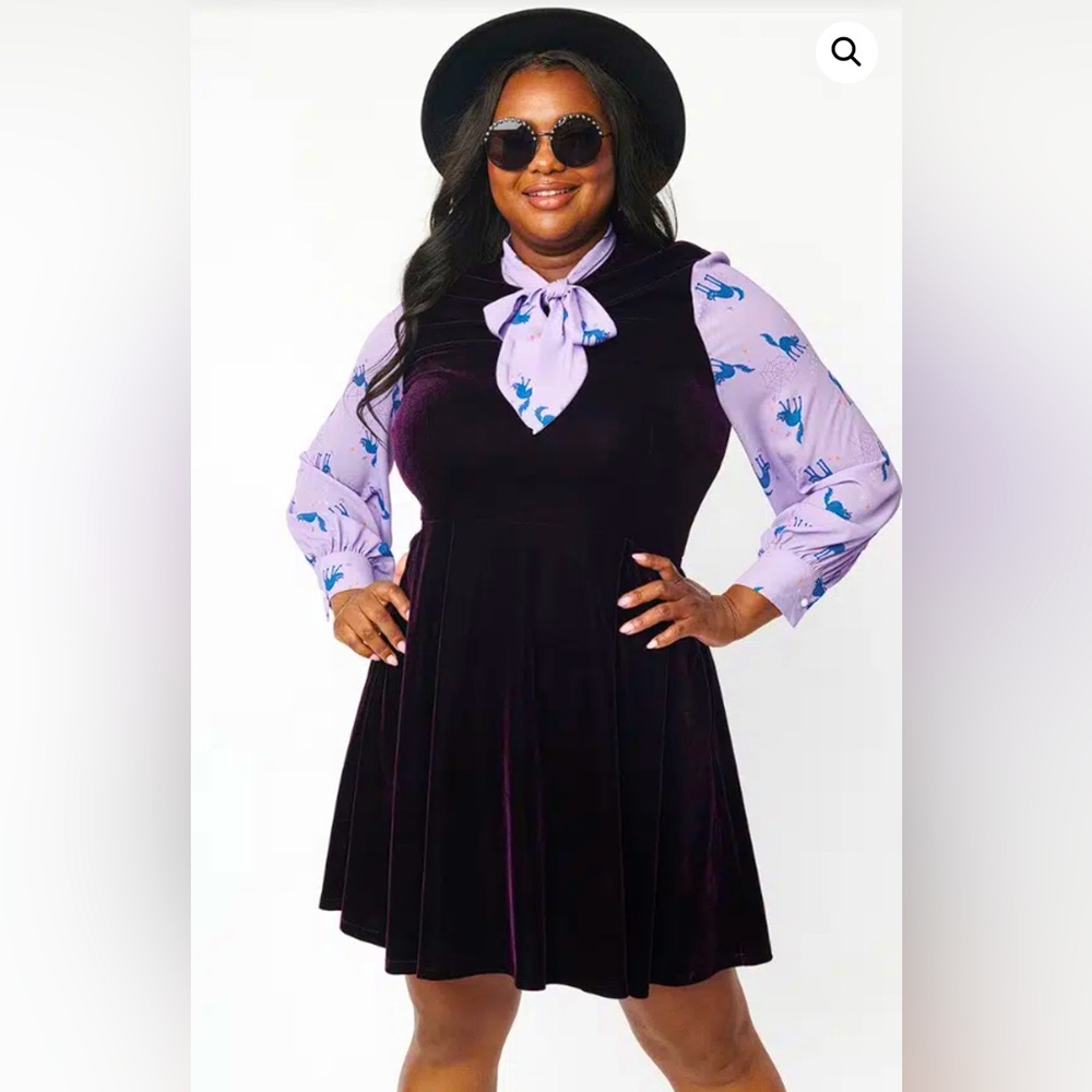 Purple, Velvet Halloween dress from Unique Vintage